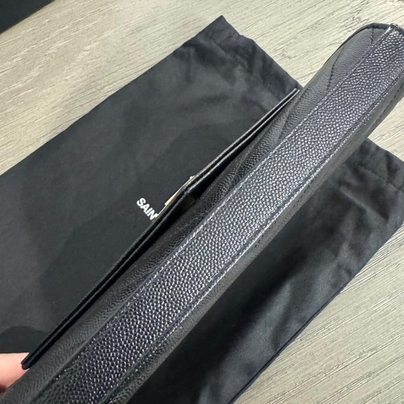 SAINT LAURENT Black Monogramme Envelope Chain Wallet Bag - Picture 9 of 15